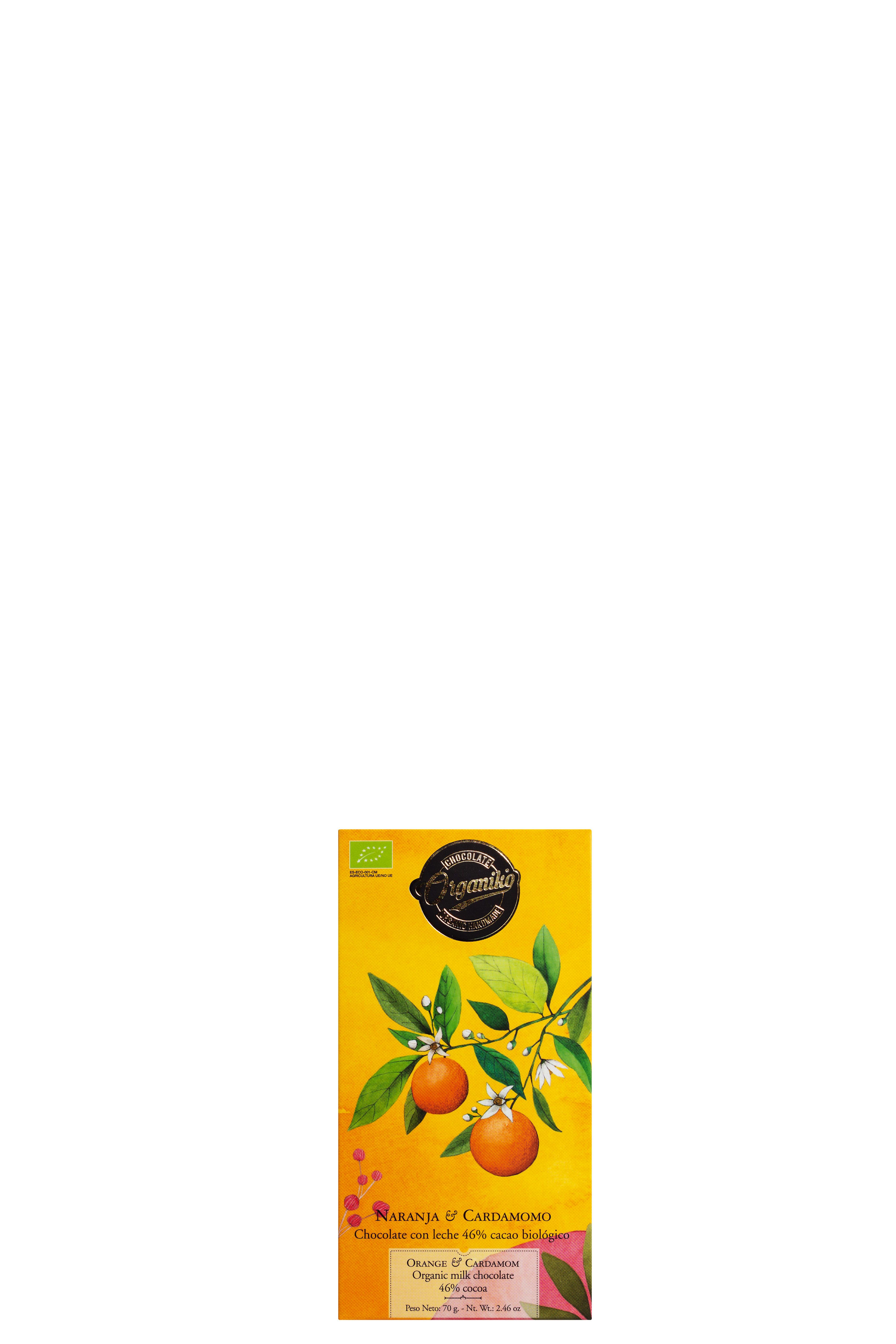 Vollmilchschokolade mit Orange und Kardamom
