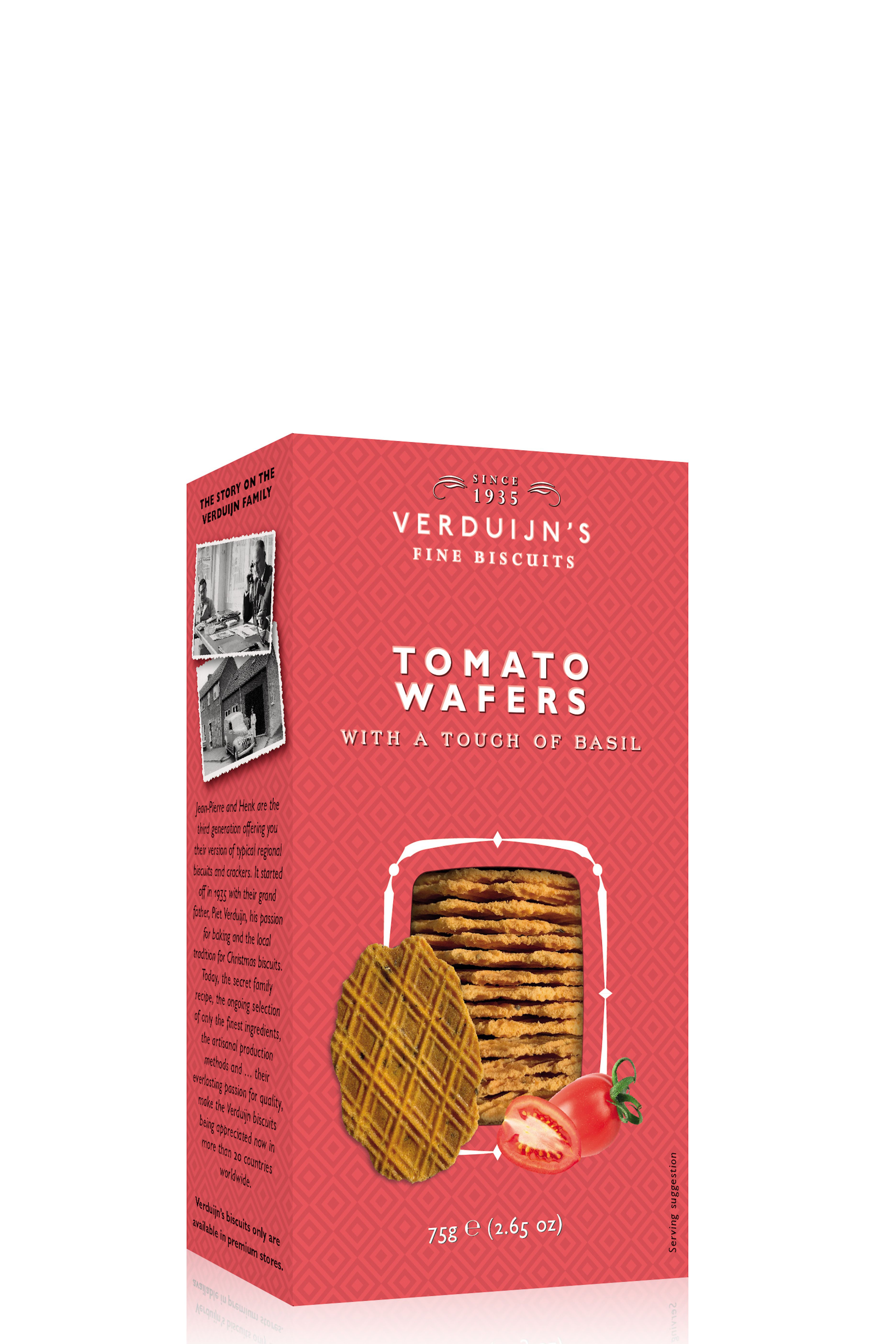 Käse Waffeln mit Tomaten und Basilikum